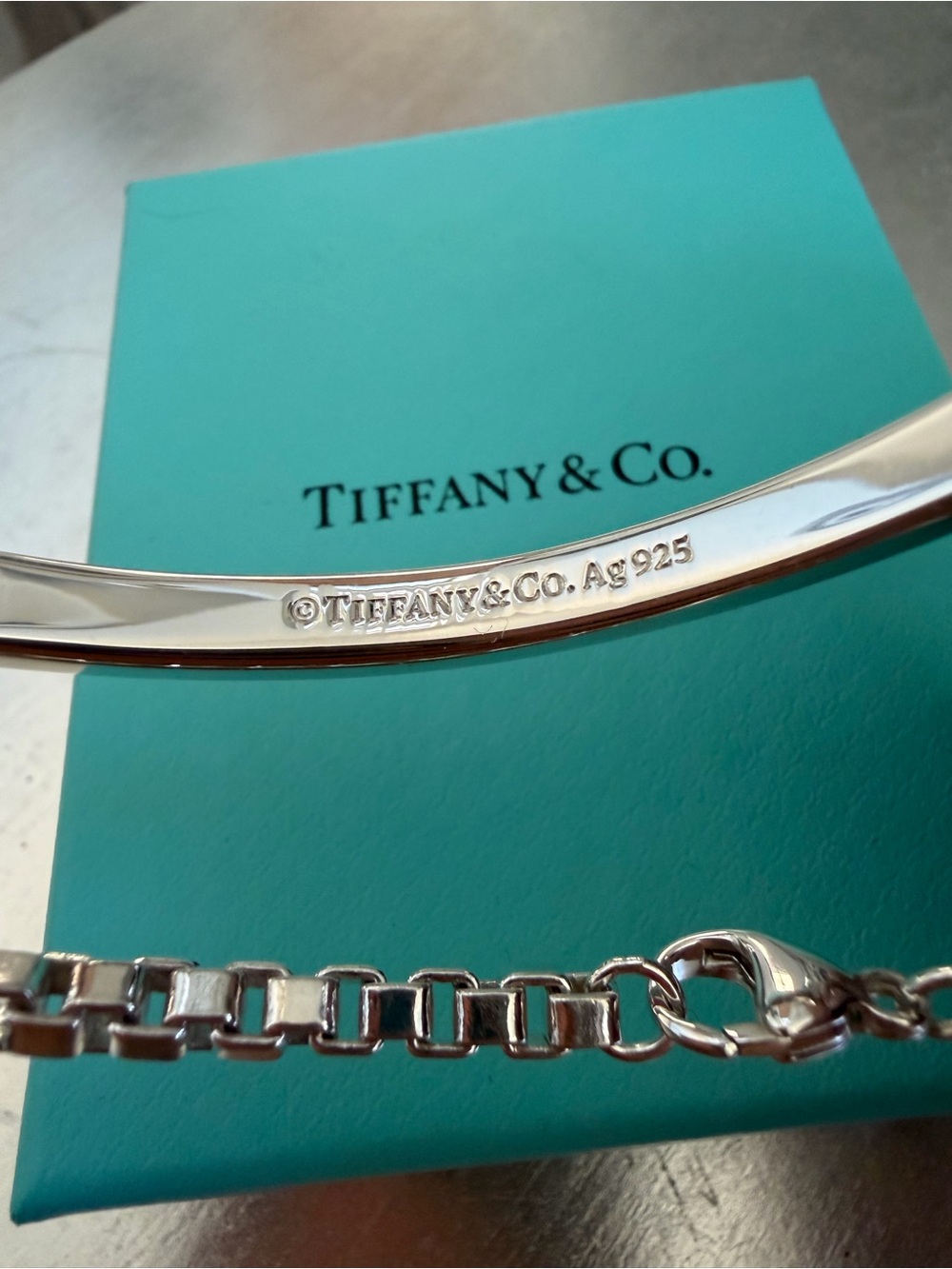NEW Tiffany & Co. Silver ID Men’s Bracelet - Tiffany Blue Pouch Included 7” - Picture 2 of 6